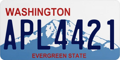 WA license plate APL4421