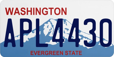 WA license plate APL4430