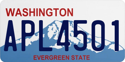 WA license plate APL4501