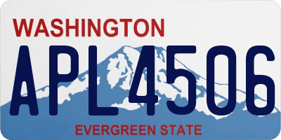 WA license plate APL4506