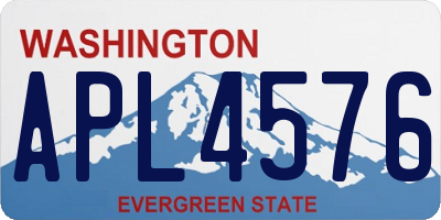 WA license plate APL4576