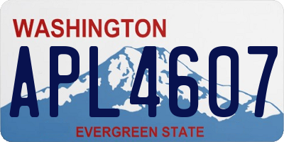 WA license plate APL4607