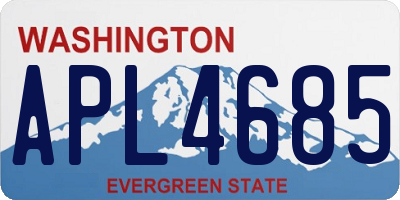 WA license plate APL4685