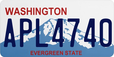 WA license plate APL4740