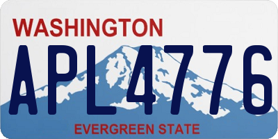 WA license plate APL4776