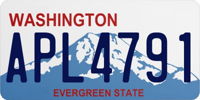 WA license plate APL4791