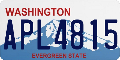 WA license plate APL4815