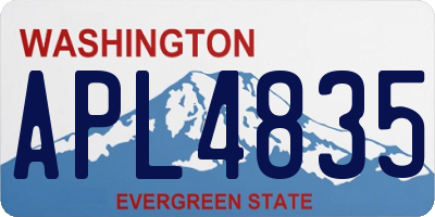 WA license plate APL4835