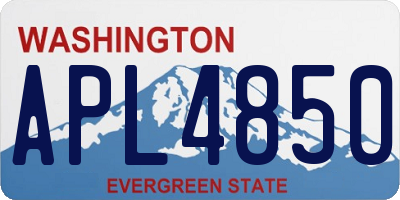WA license plate APL4850