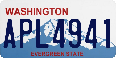WA license plate APL4941