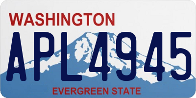 WA license plate APL4945