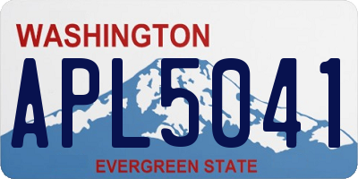 WA license plate APL5041