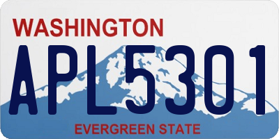 WA license plate APL5301