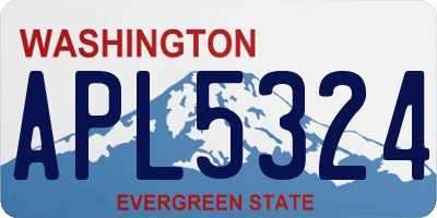 WA license plate APL5324