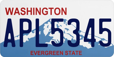 WA license plate APL5345