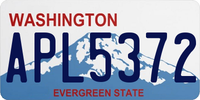 WA license plate APL5372