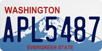 WA license plate APL5487
