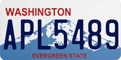 WA license plate APL5489