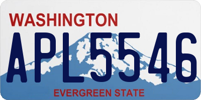 WA license plate APL5546