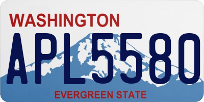 WA license plate APL5580