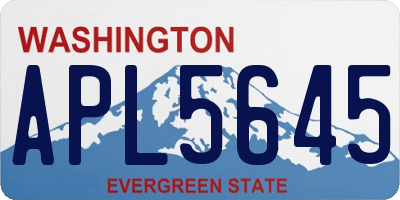 WA license plate APL5645