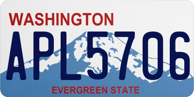 WA license plate APL5706
