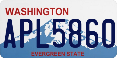 WA license plate APL5860