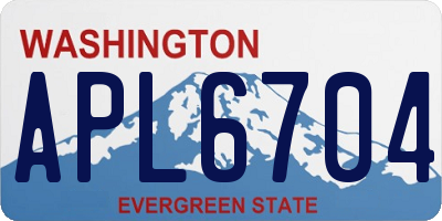 WA license plate APL6704