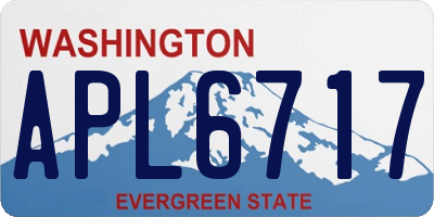 WA license plate APL6717