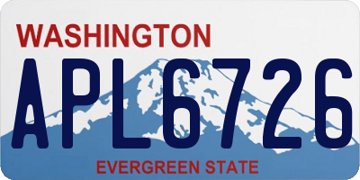 WA license plate APL6726