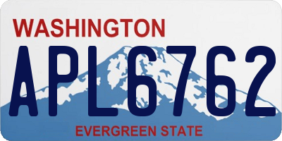 WA license plate APL6762