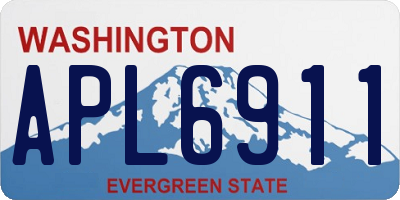 WA license plate APL6911