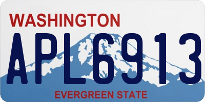 WA license plate APL6913