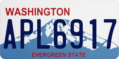WA license plate APL6917
