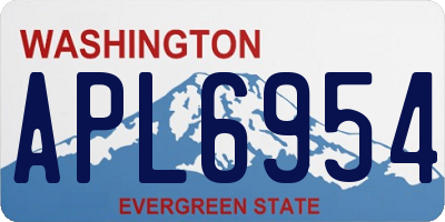 WA license plate APL6954