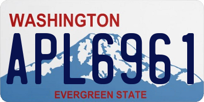 WA license plate APL6961