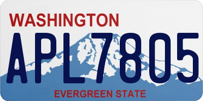 WA license plate APL7805