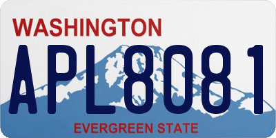 WA license plate APL8081