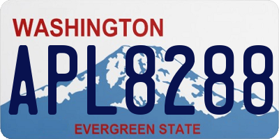 WA license plate APL8288