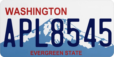 WA license plate APL8545