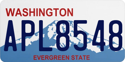 WA license plate APL8548