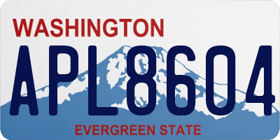 WA license plate APL8604