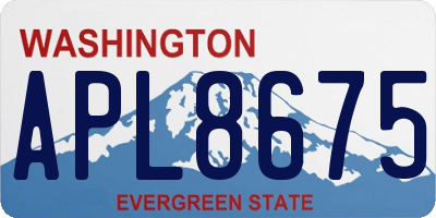 WA license plate APL8675