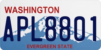 WA license plate APL8801
