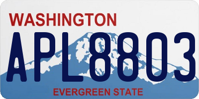 WA license plate APL8803