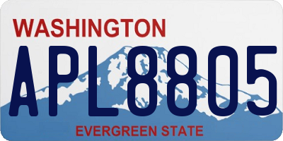 WA license plate APL8805