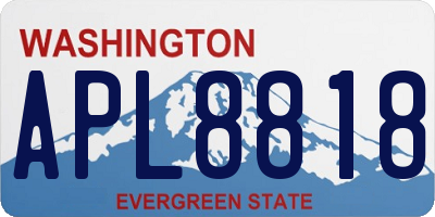 WA license plate APL8818