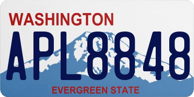 WA license plate APL8848
