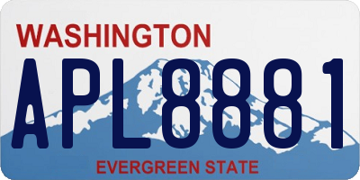 WA license plate APL8881