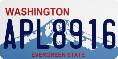 WA license plate APL8916